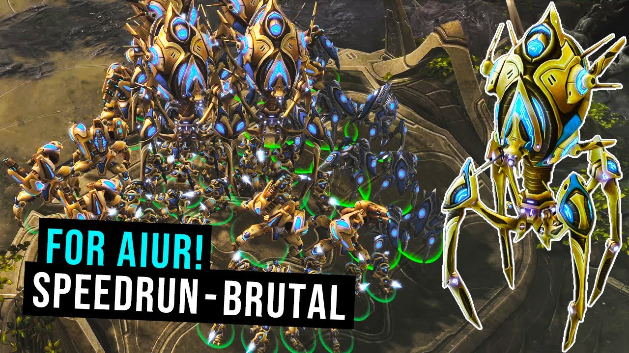 StarCraft 2 LotV Speedrun - Mission 1: For Aiur! (Brutal)