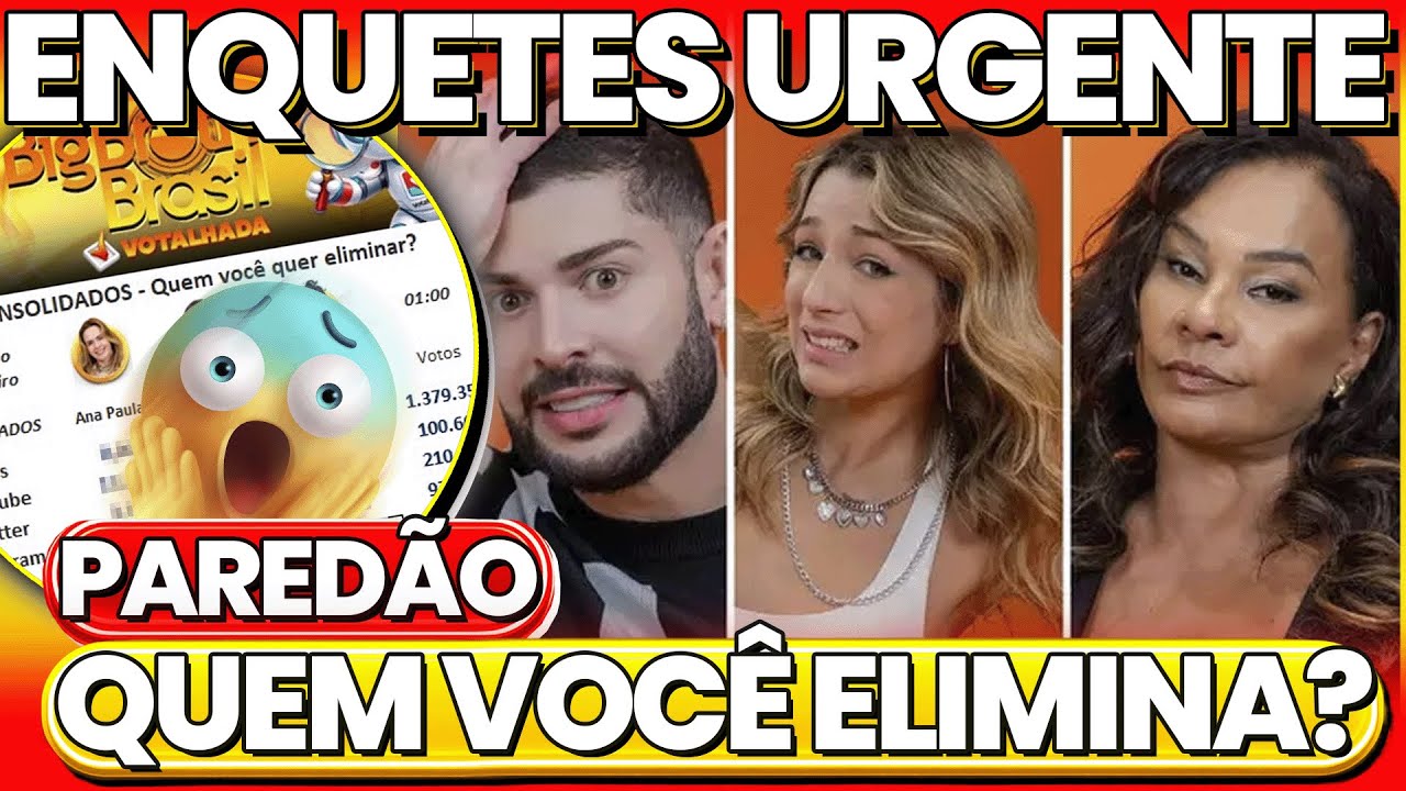 AO VIVO PESQUISA EXCLUSIVA DO 5&ordm; PARED&Atilde;O DO BBB 26. GIRO DE ENQUETES QUE J&Aacute; REVELAM QUEM VAI SAIR...