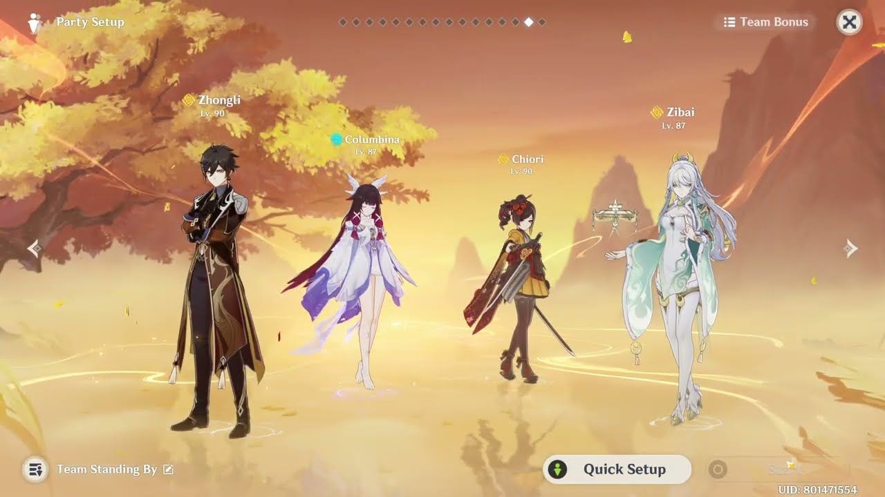 Zibai vs Dottore (ft. Chiori, and Paimon midbattle)