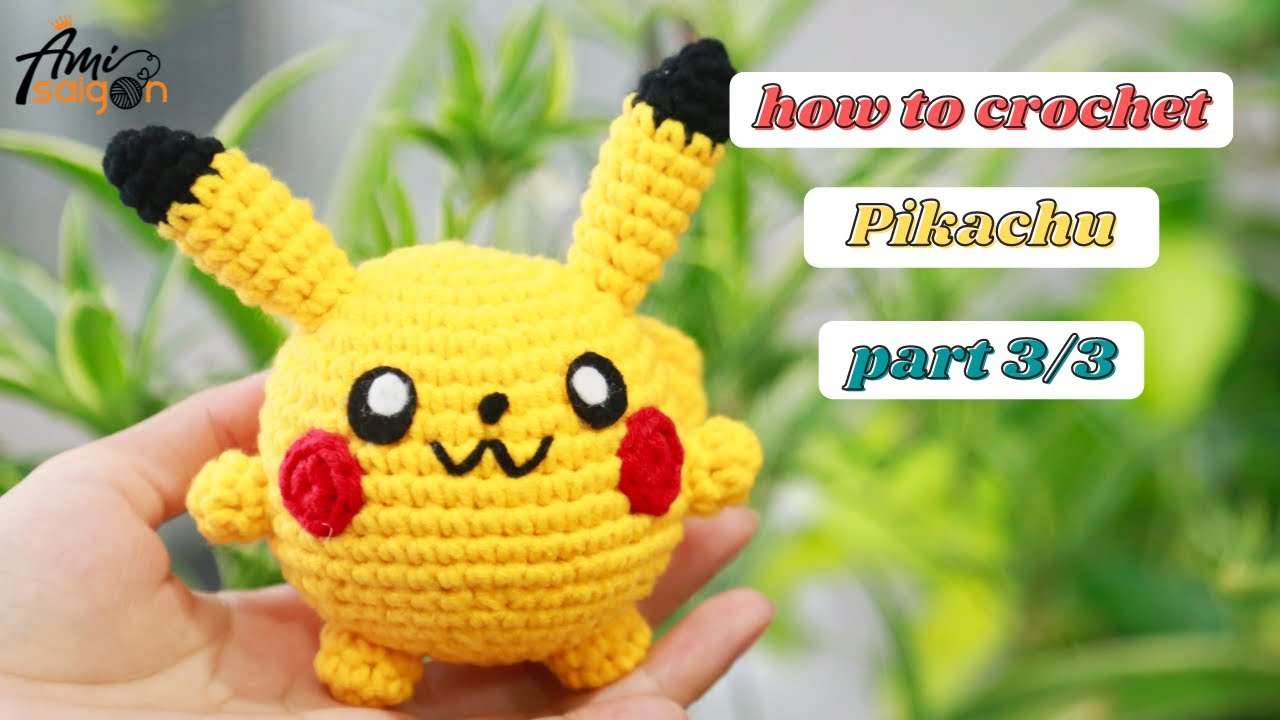 #049 | Amigurumi Pikachu Free Pattern (3/3) | How To Crochet Amigurumi Pokémon | @AmivuiStudio