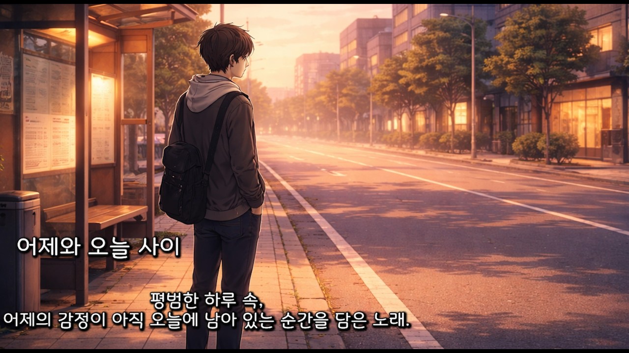 어제와 오늘 사이 | Indie Pop | 일상과 감정의 경계 #인디팝 #감성노래 #일상음악 #한국인디 #여백의미학 #잔잔한노래