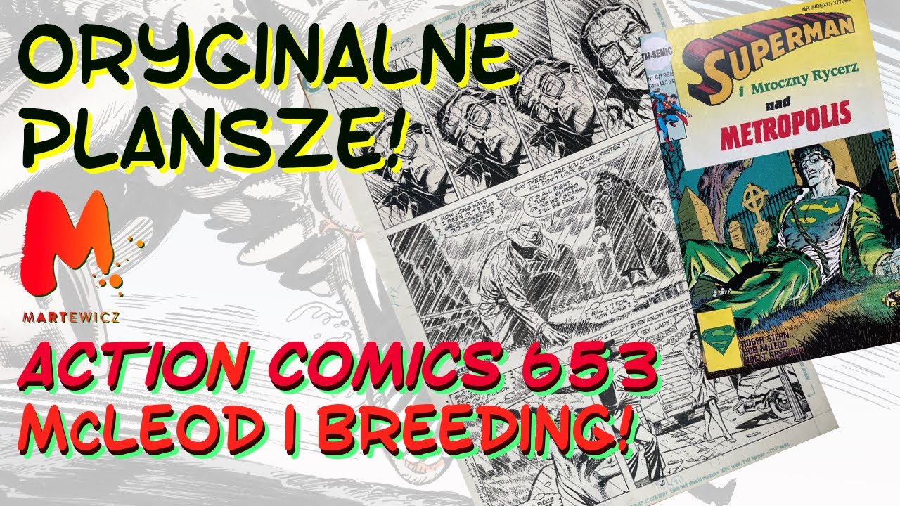 Z Archiwum Oryginalnych Plansz -- ACTION COMICS 653 p. 21, McLeod i Breeding! BATMAN w Metropolis!