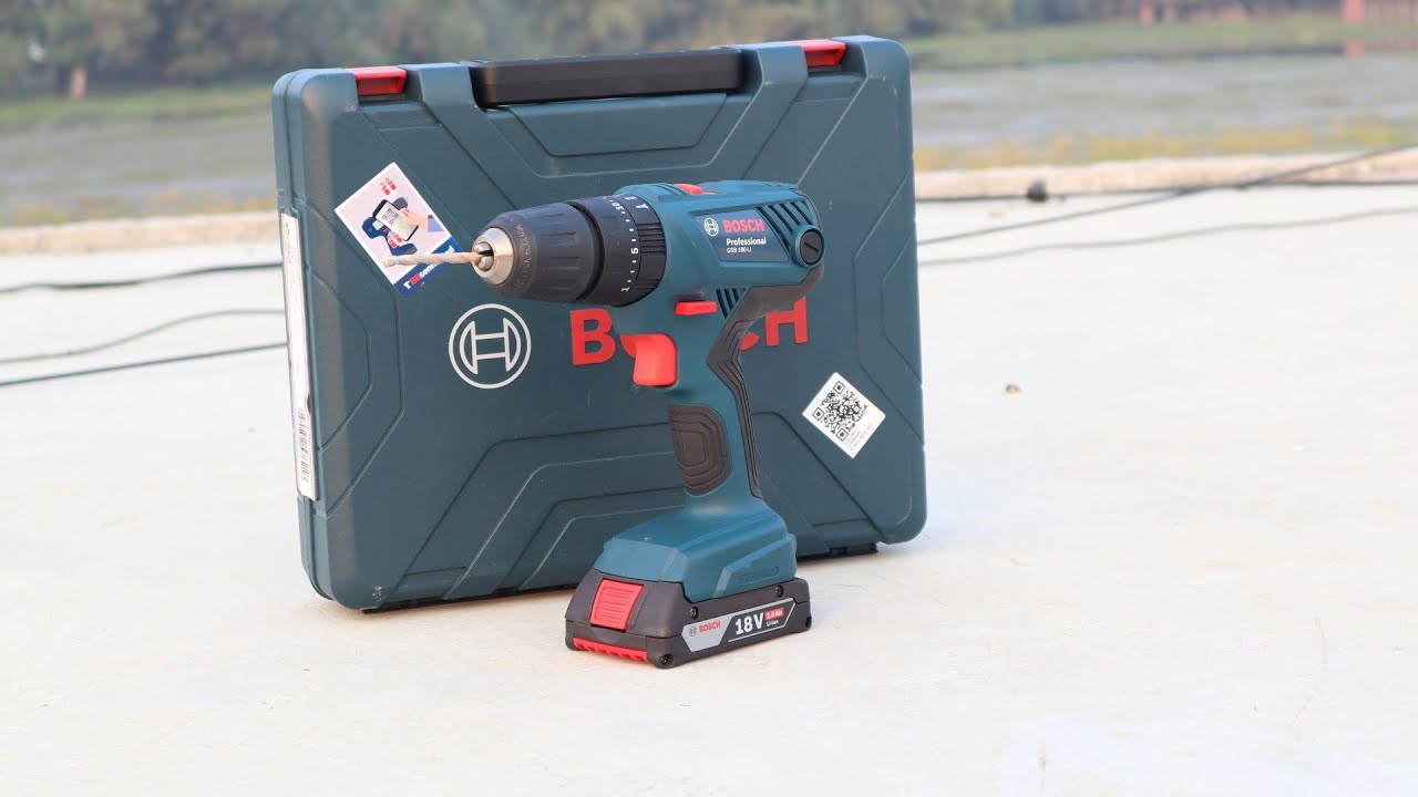 Bosch GSB 180-LI 18V Cordless Impact Drill, Best For Wood, Metal & Concrete Drilling