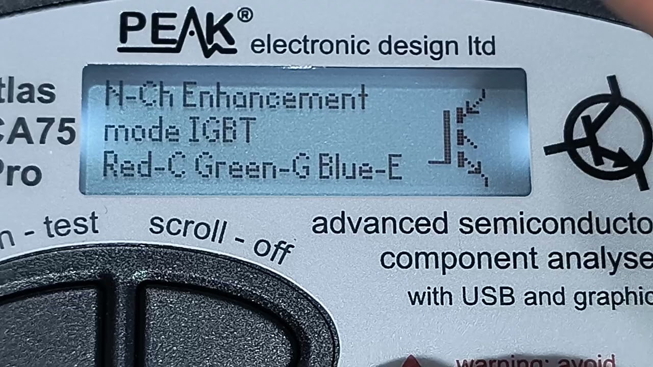 🖤PEAK Atlas DCA75, Measuring (IGBT) {FGPF4536}, and some notable features from the datasheet.📝🎩♿🚭