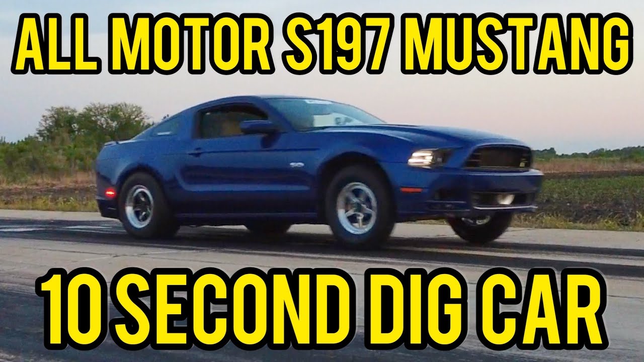 10 second All Motor S197 Mustang 5.0, Cobra jet,PBD tune and OTR intake that Gets Down On The Street