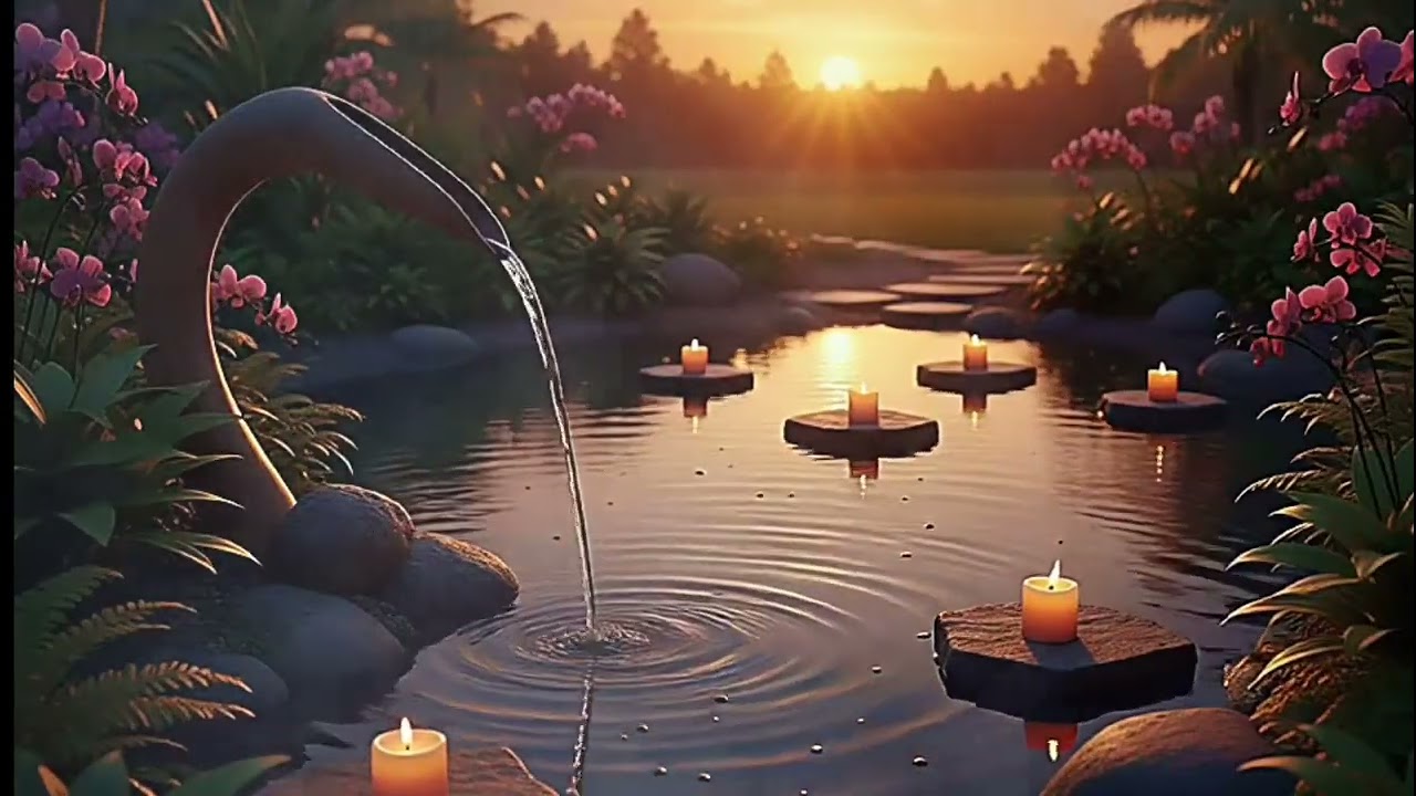Deep Night Calm with Water Ambience and Soft Music 🌌💧