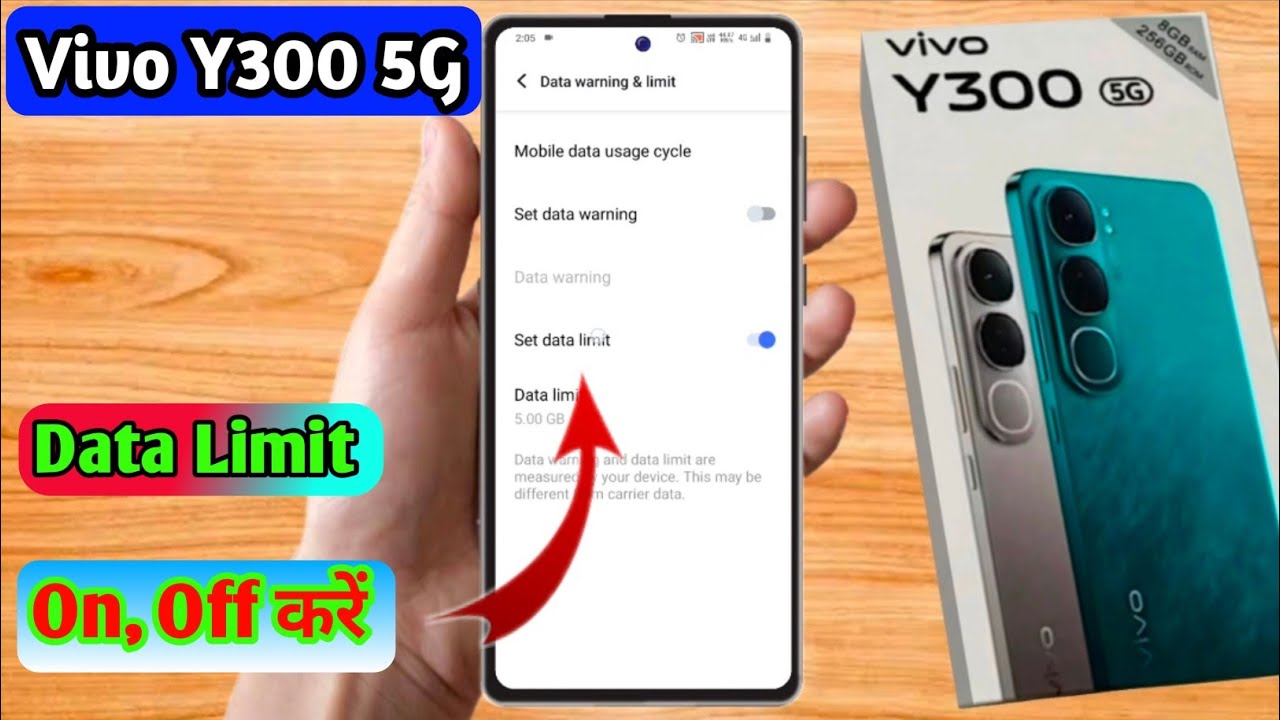 vivo y300 5g data limit setting,vivo y300 5g data limit kaise set kare