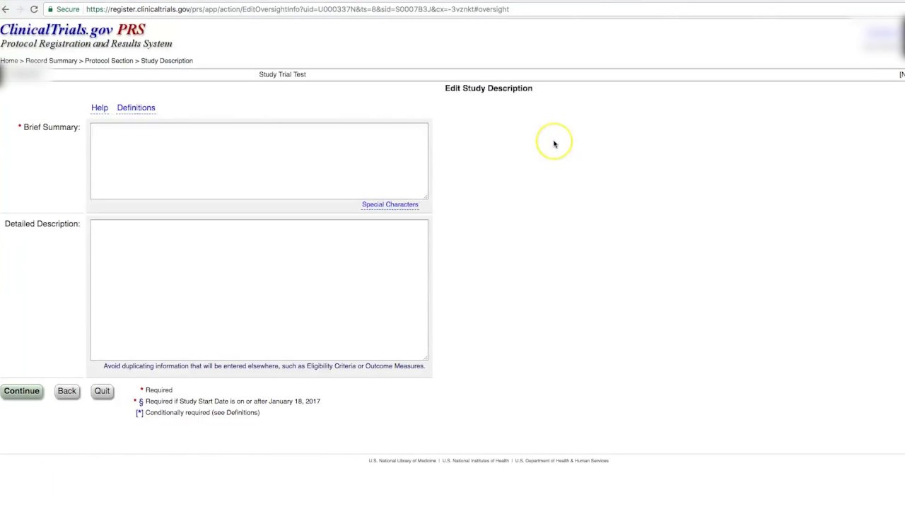 ClinicalTrials.gov Tutorial
