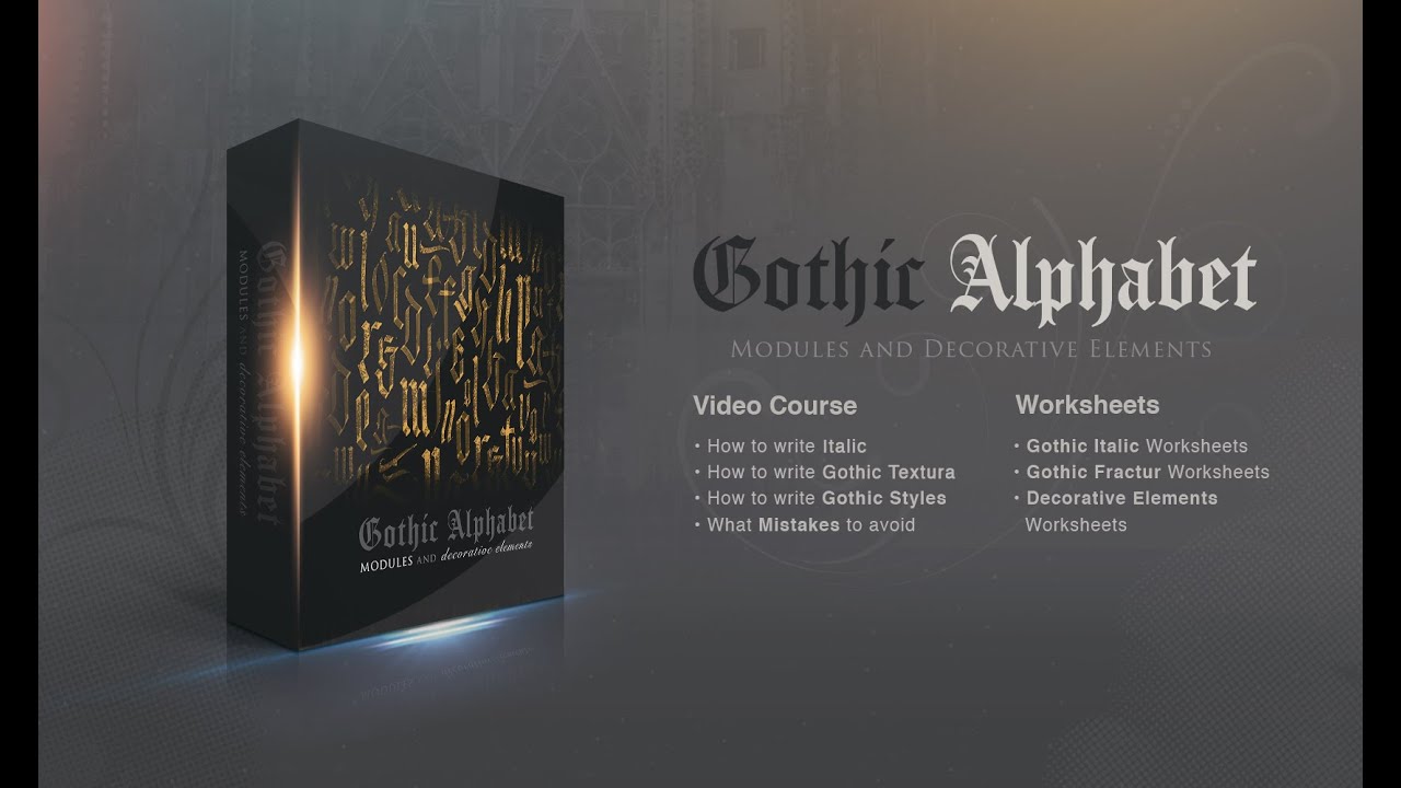 Gothic Alphabet & Decorative Elements [Русские Субтитры]  Готический Алфавит и Декоративные Элементы
