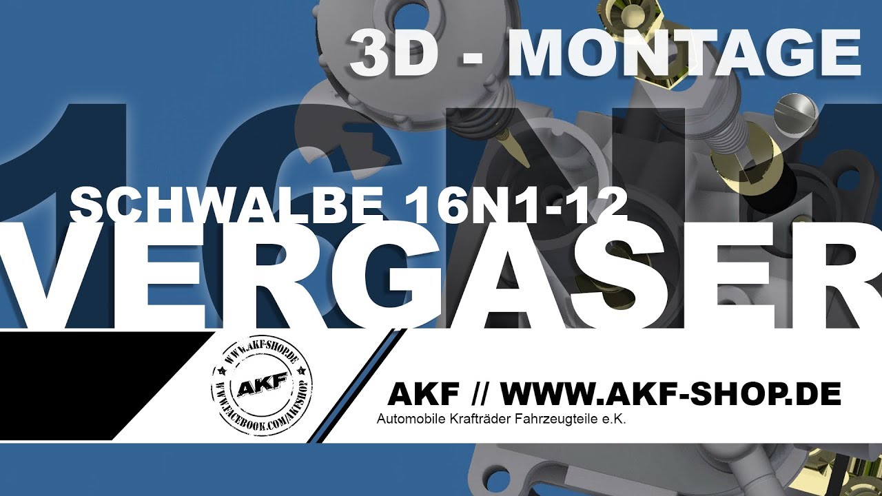 3D Animation - Montage Vergaser 16N1-12 Schwalbe (Tutorial)