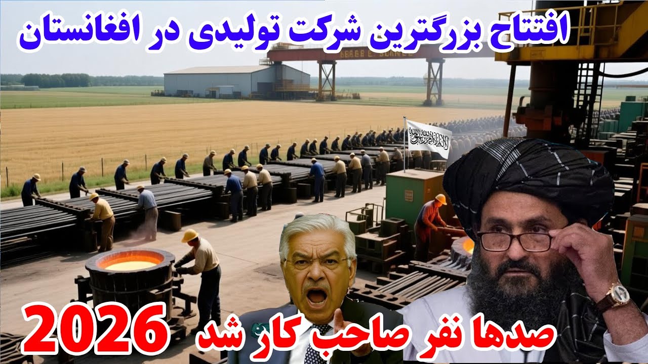 افتتاح بزرگترین شرکت تولیدی افغانستان با صدها نفر کارگر برای مهاجرین برگشته از ایران پاکستان 