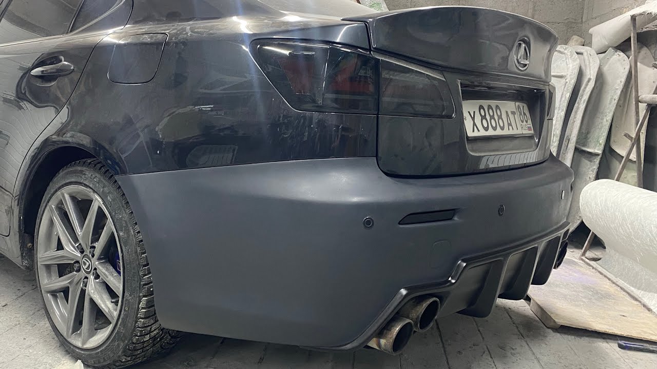 Установка заднего бампера Arkym Lexus is250 Clperformance