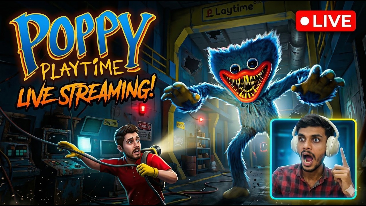 First Time Playing Horror Game POPPY PLAYTIME LIVE 😱