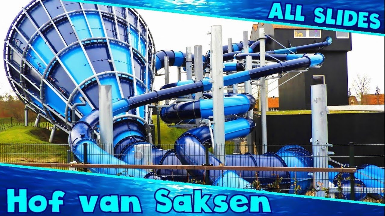 HUGE NEW WATER SLIDES at Hof van Saksen!! [Compilation]
