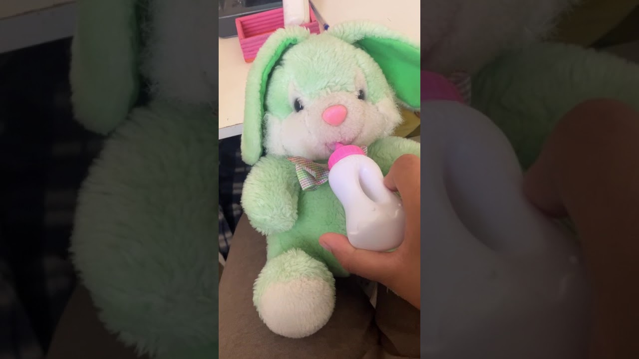 Rutina  de mi conejito de peluche 