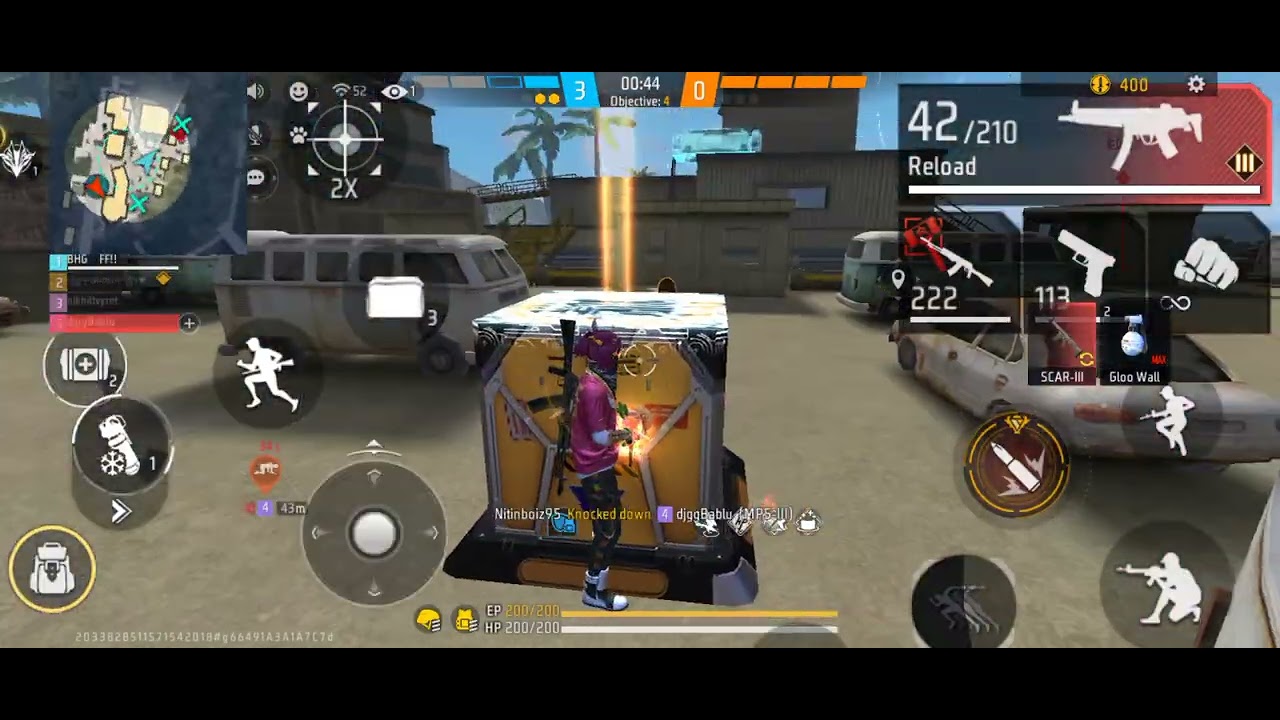 Free fire cs rank match || op headshot with movement #freefire 