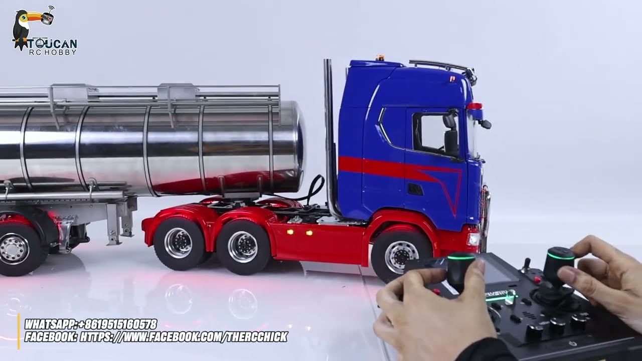 1/14 770S 6X6 RC TRACTOR TRUCK with FULL METAL STAINLESS STEEL TANK TRAILER | RC TRUCK BUILD