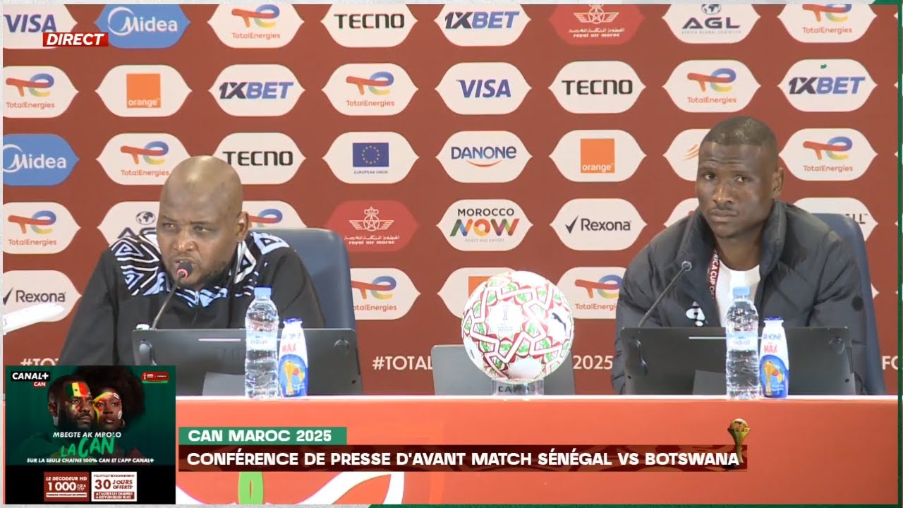 🔴 LIVE : Conf&eacute;rence de Presse d'avant-match S&eacute;n&eacute;gal vs Botswana #CAN2025 #wiwsport