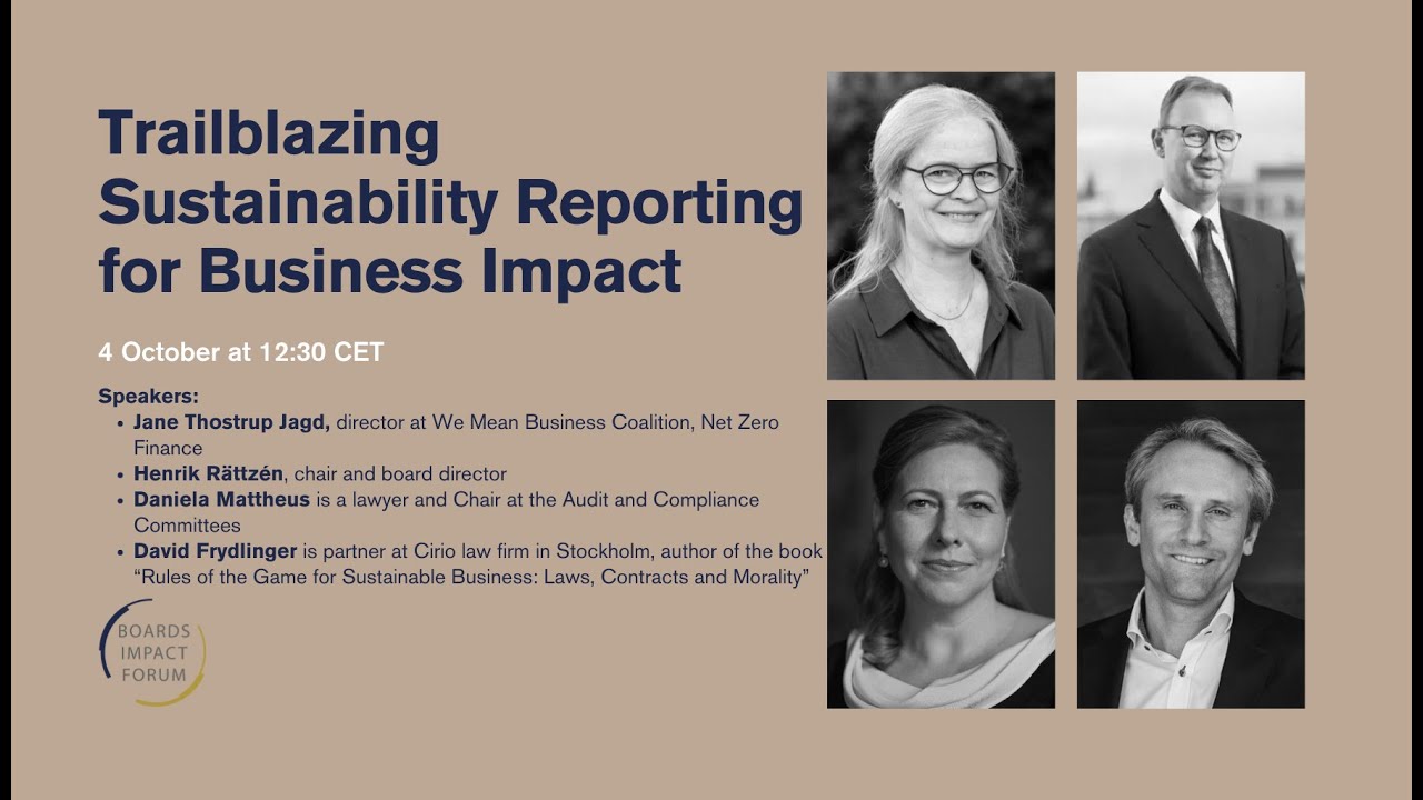 Trailblazing Sustainability Reporting for Business Impact