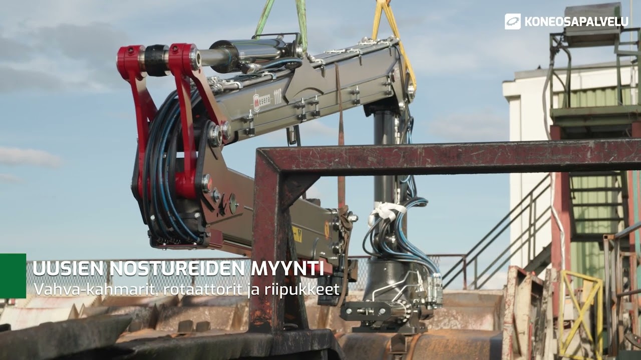 Kuormausnosturit ja hydrauliikka teollisuuden puun käsittelyyn