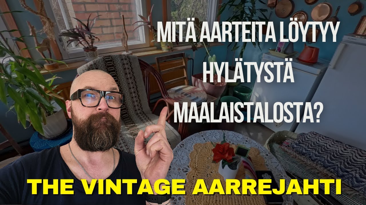 Mitä vintage aarteita löytyy hylätystä maalaistalosta? Kierretään myös Tampereen kierrätyskeskus.