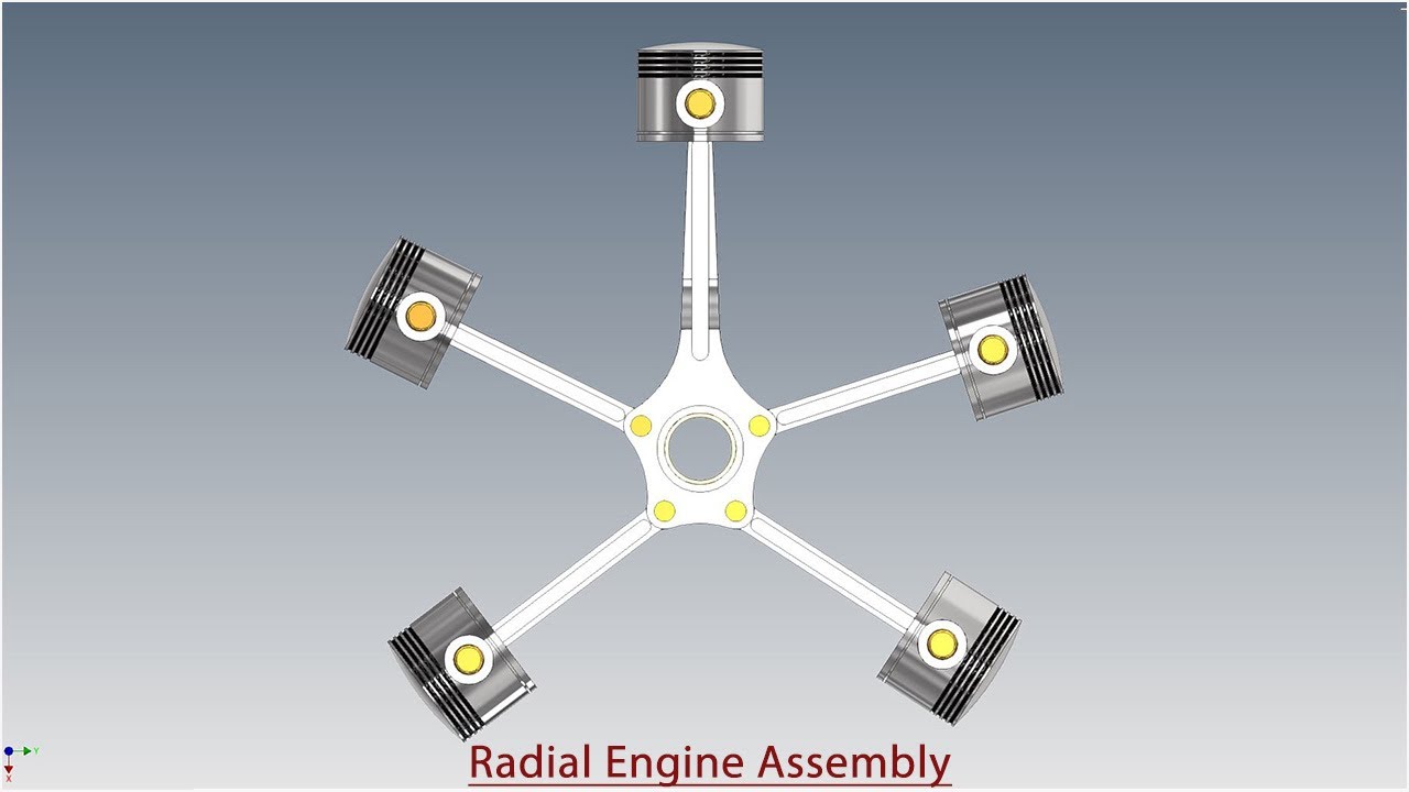 Design Radial Engine Assembly  || Autodesk Inventor Tutorial