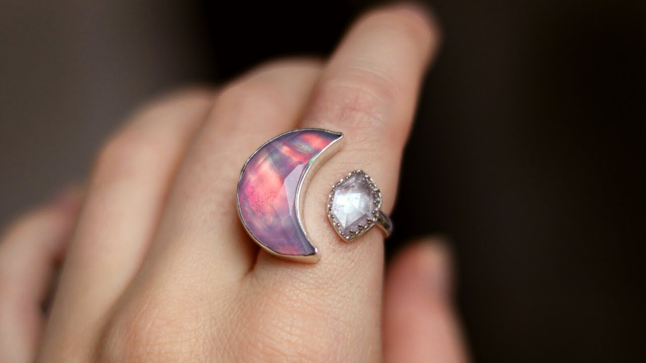 How to make an OPEN RING. Gemstone ring making tutorial