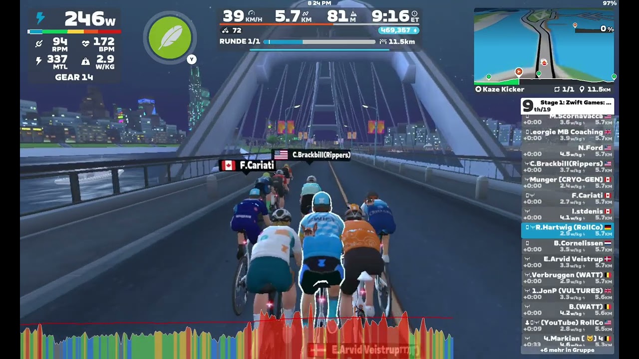 Zwift Games Stage 1 - Advanced on Kaze Kicker