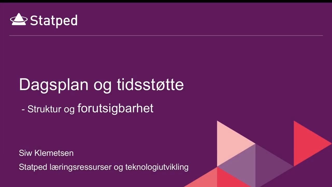 Webinar dagsplan og tidssøtte