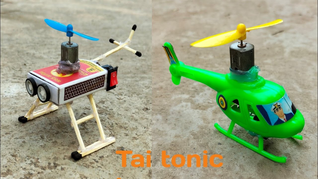 2 Amazing helicopter to matchesbox helicopter easy motor fan Toy