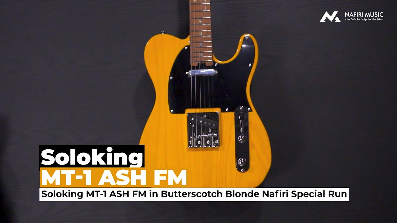 Soloking MT-1 ASH FM With Roasted Flame Maple Neck in Butterscotch Blonde Nafiri Special Run