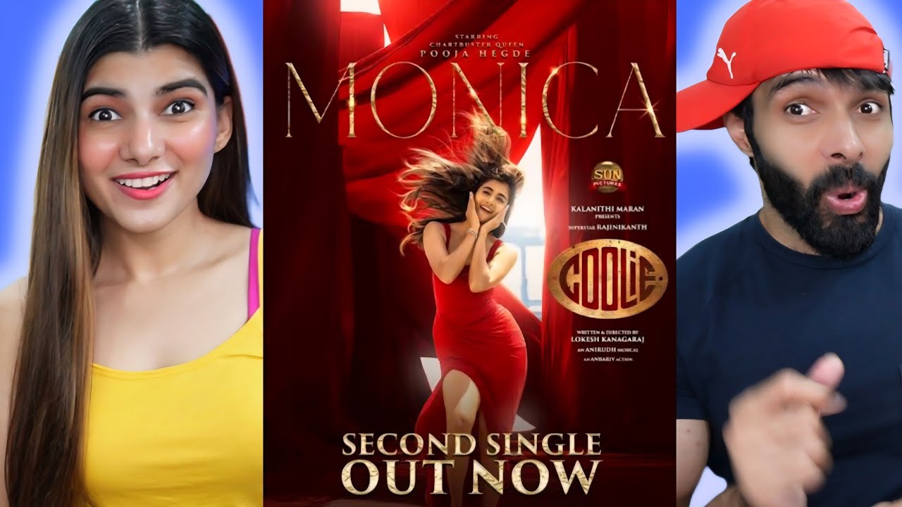 Monica - Lyric Video| COOLIE | Superstar Rajinikanth | Lokesh | Anirudh | Pooja Hegde Reaction