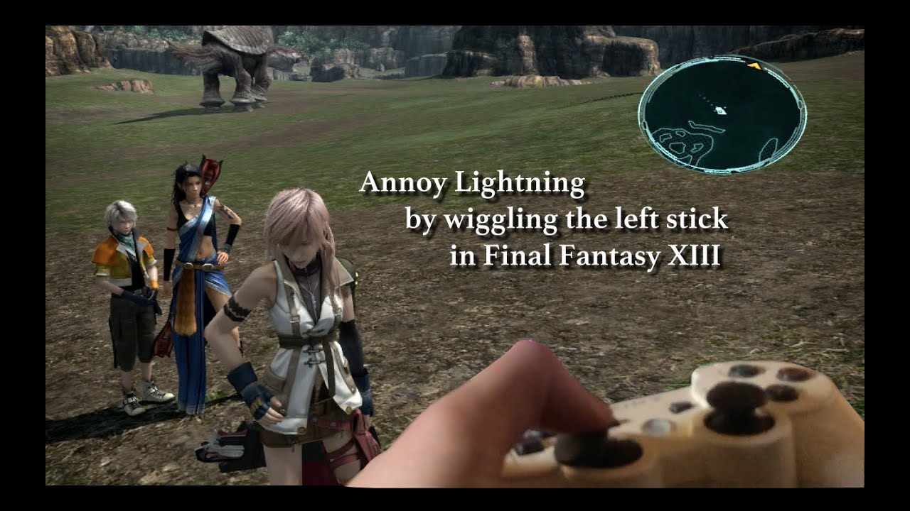 Final Fantasy XIII - characters get annoyed or tired of you wiggling the left stick