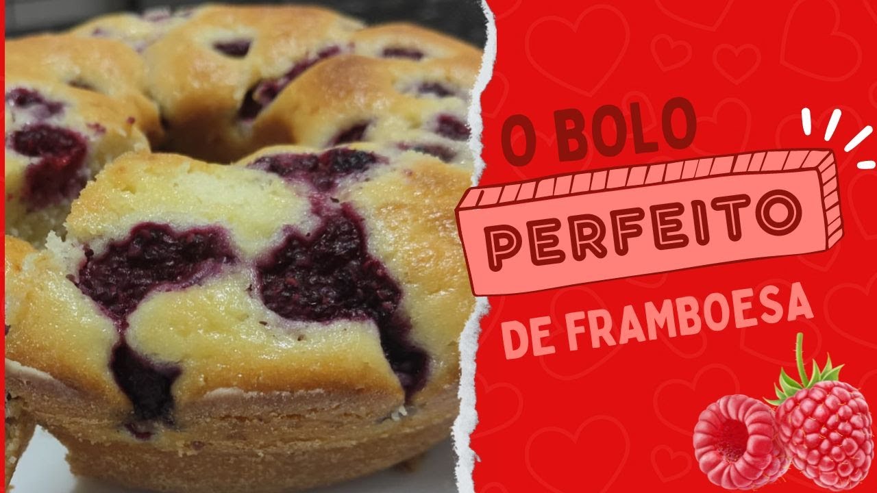 Bolo de Framboesa receita fácil