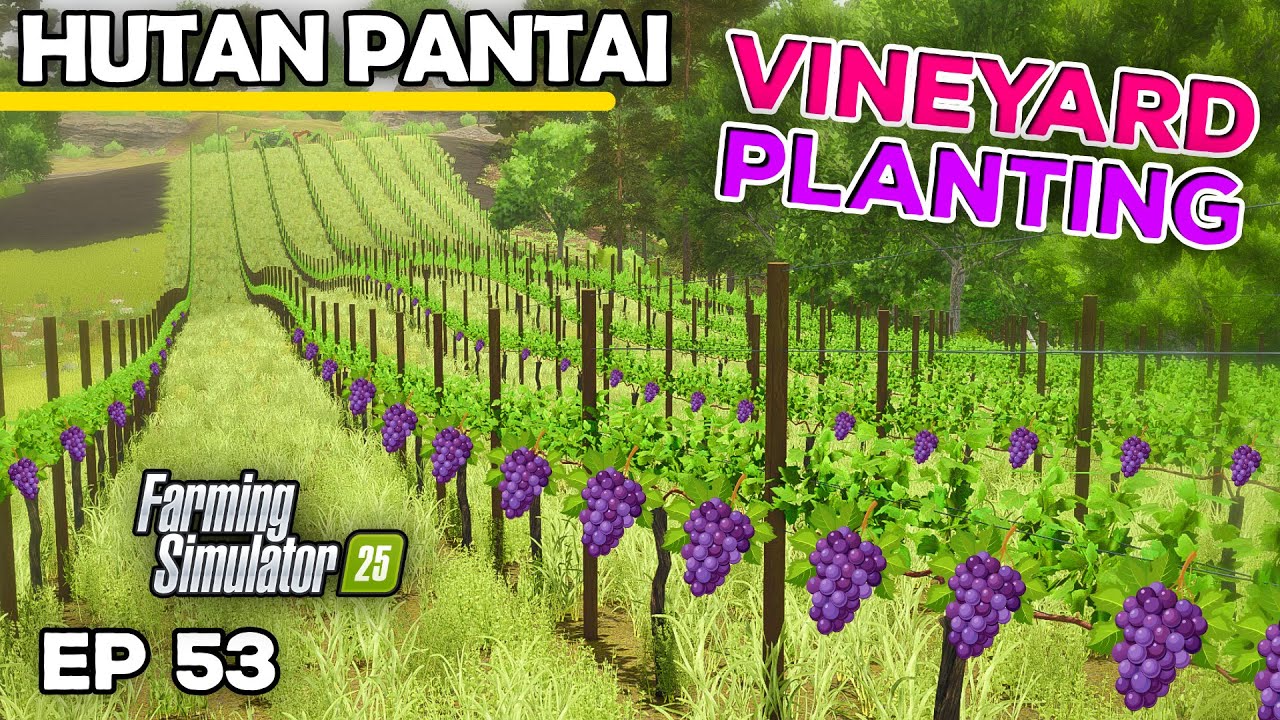 PLANTING A VINEYARD | Farming Simulator 25 - Hutan Pantai | Episode 53