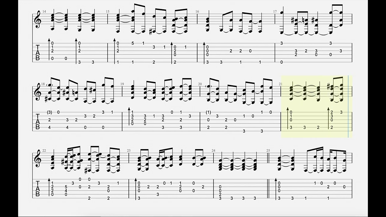 Bach - Air On the G String - Fingerstyle Guitar TAB
