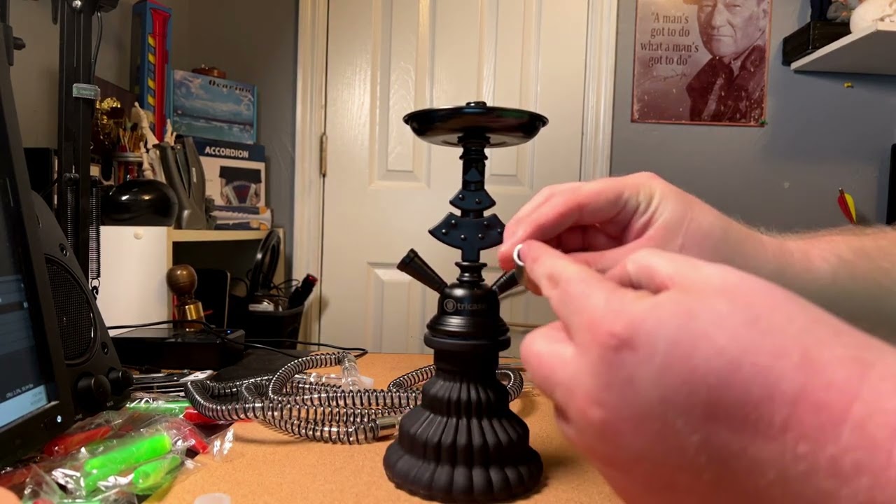 UNBOXING Portable Black and Pink Hookah Set with 2 Hoses - LilOne Hookah by tricase