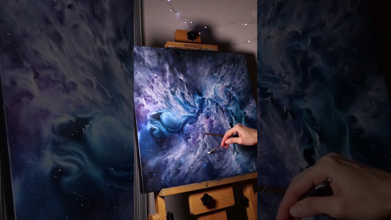 Working on some new techniques in this nebula deep space painting in oils. What are your thoughts?