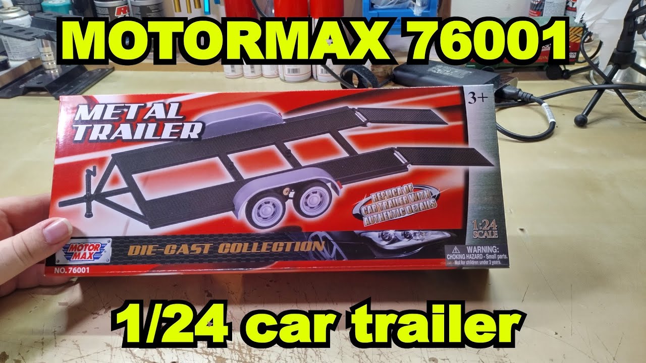 Unboxing MOTORMAX 76001 1/24 car trailer