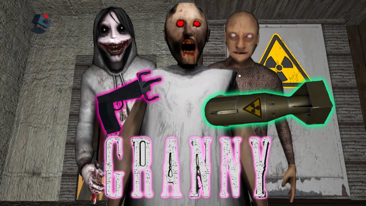 Granny Arrival Nuke Ending With New Powerful Weapon , Jeff And Grandpa With Shotgun
