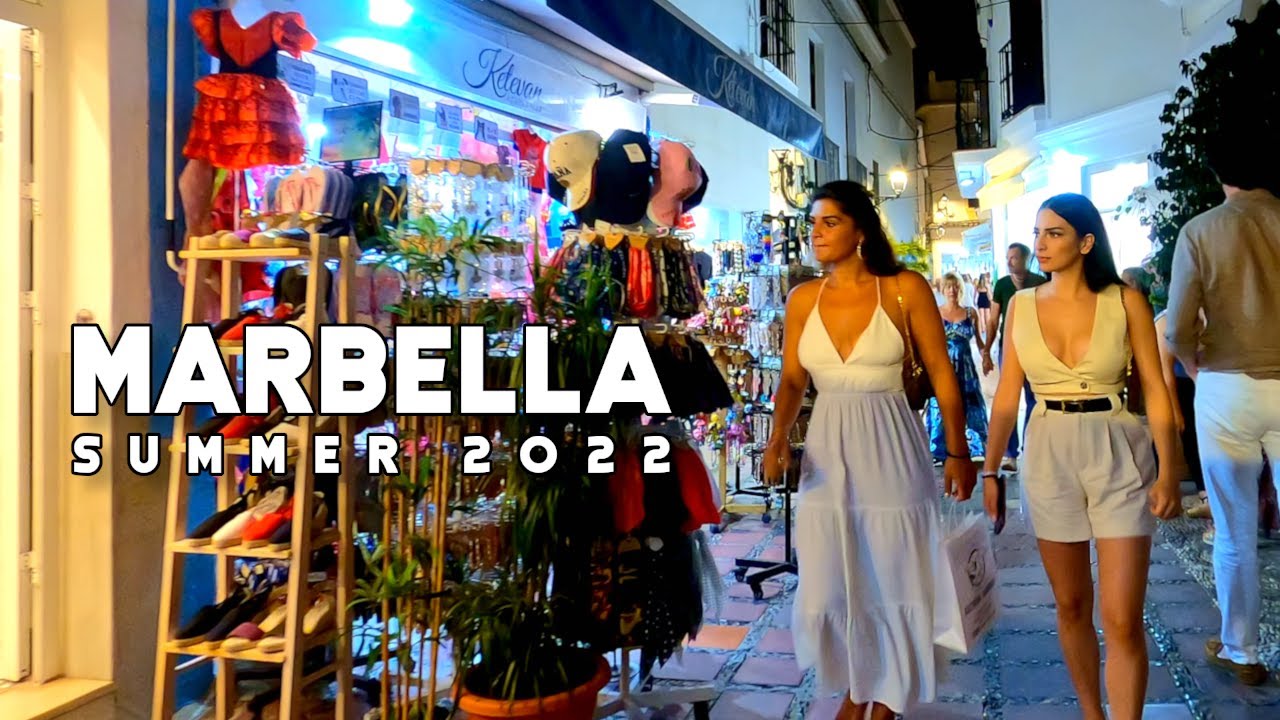 Marbella Spain Beautiful City Night Lights Summer 2022 July Update Costa del Sol | Málaga [4K]