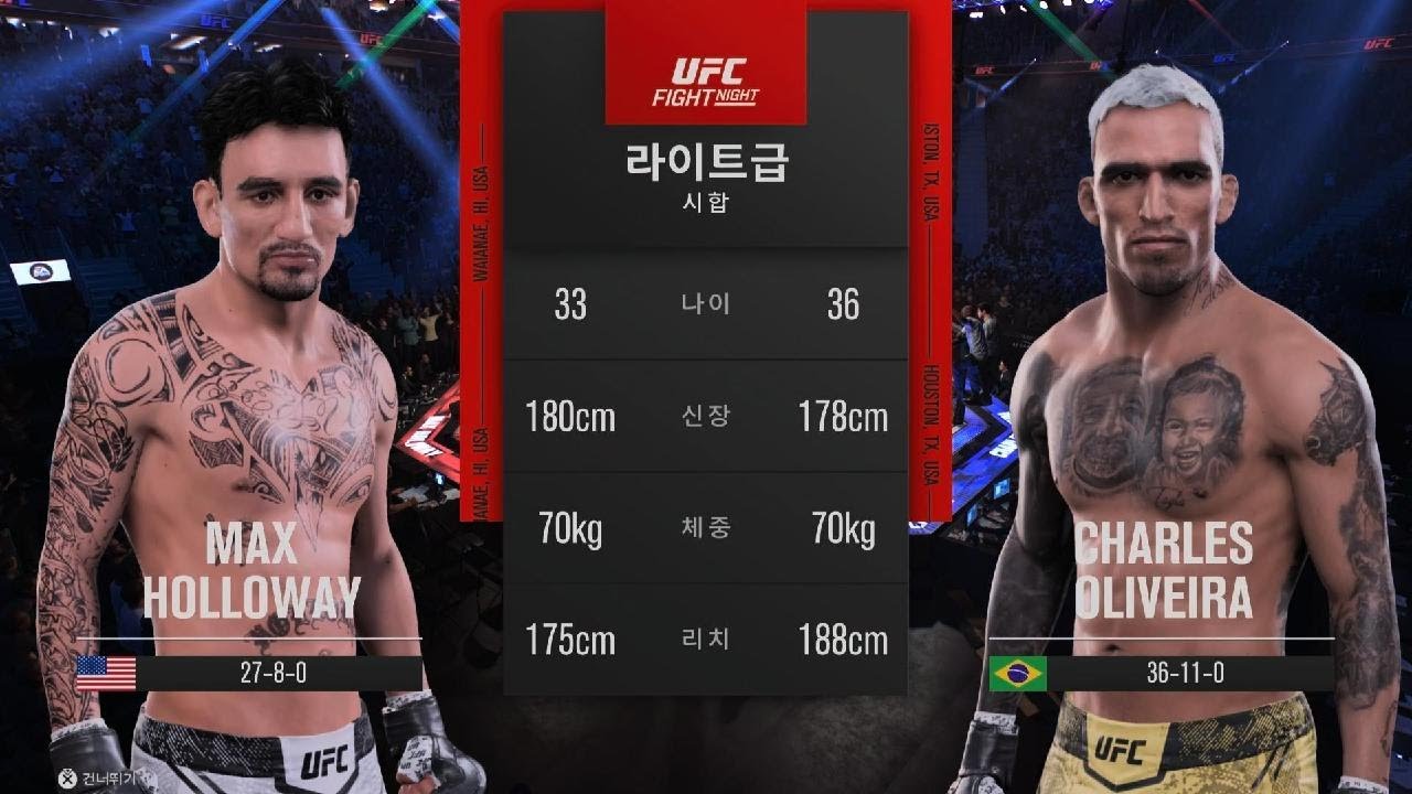 맥스 할로웨이 vs 찰스 올리베이라 2 [UFC 326] | Max Holloway vs Charles Oliveira 2