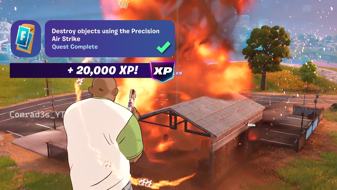 How to EASILY Destroy objects using the Precision Air Strike Fortnite