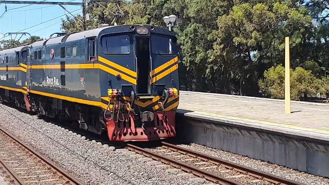 Freight Train and Rovos Rail at Avondale Station.
