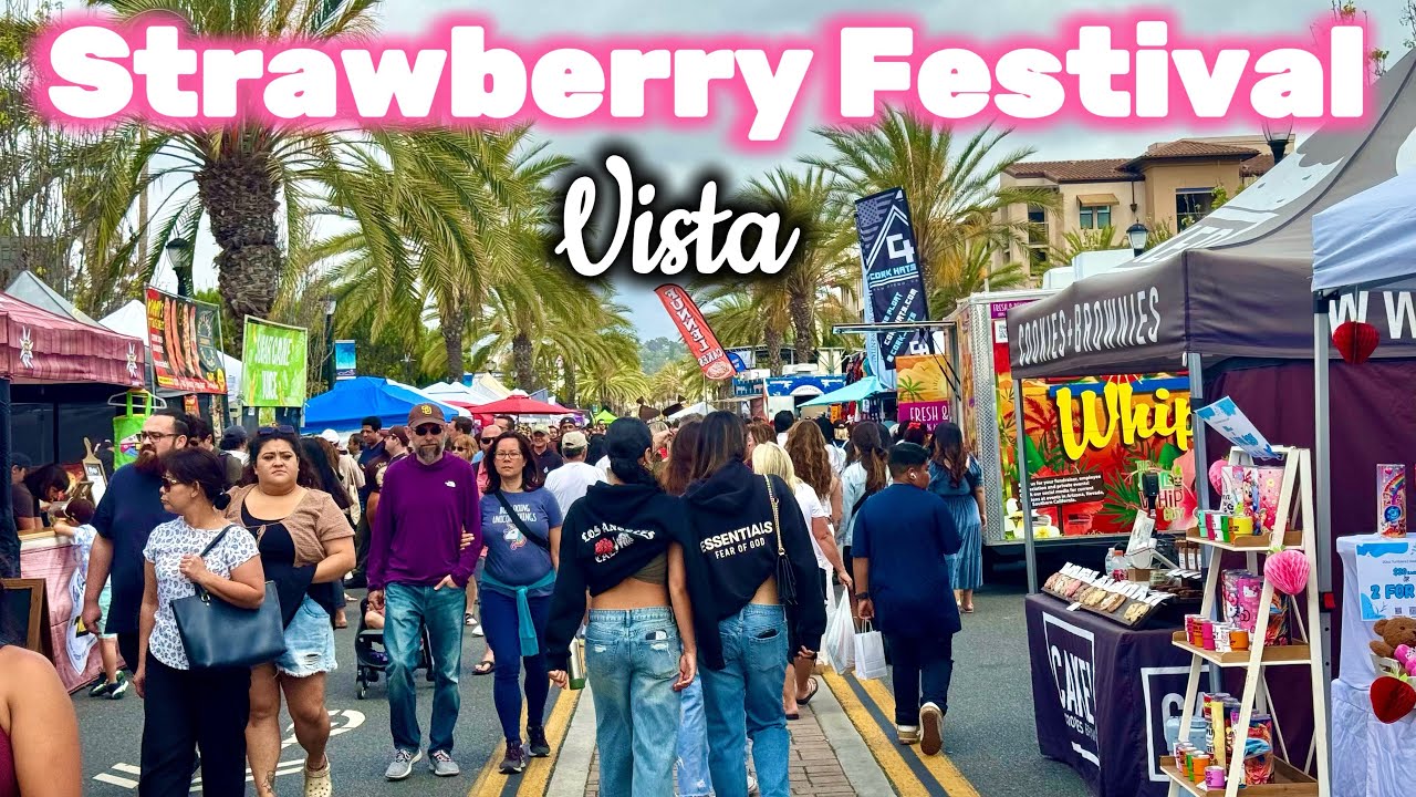 Downtown Vista California Walking Tour 🌴🍓 [4K]