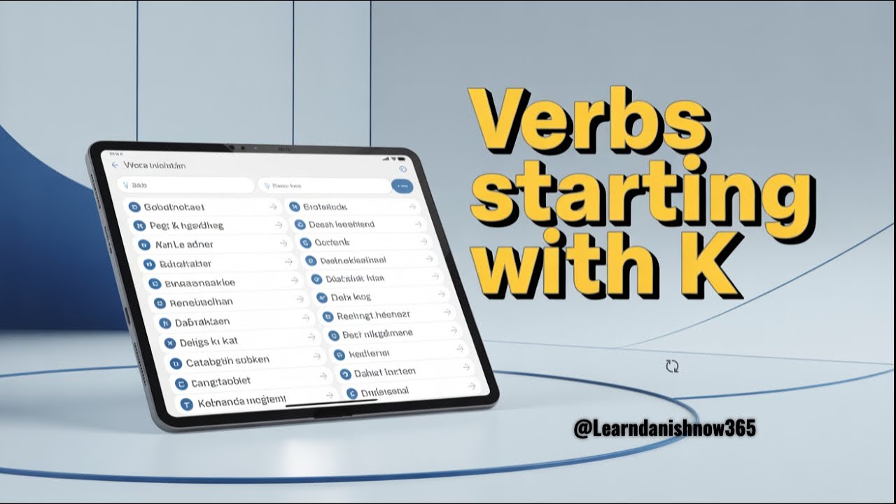 Danish K Verbs Practice | Improve Your Pronunciation Now