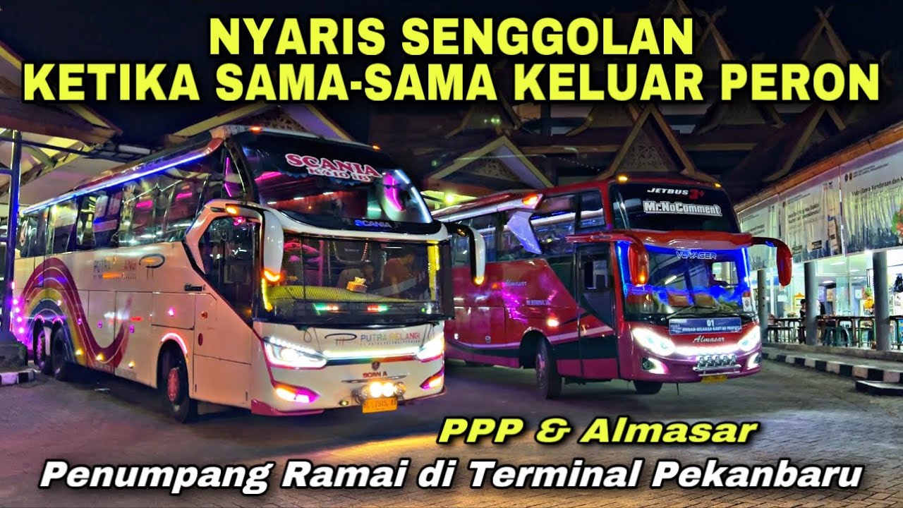 Penumpang Ramai ❗️ Bus Nyaris Senggolan Ketika Sama Sama Keluar Peron 😱| Terminal BRPS Pekanbaru