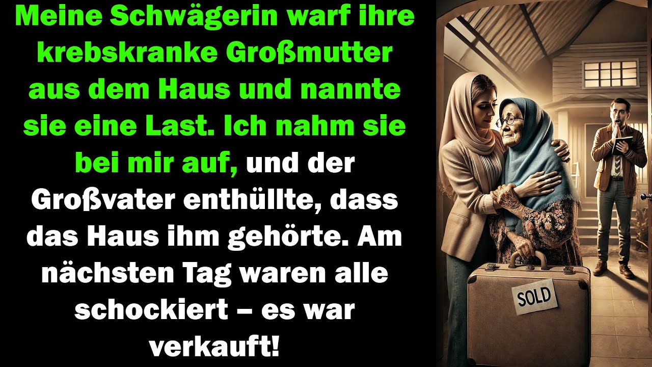 Meine Schwägerin warf die kranke Oma raus. Ich nahm sie auf. Opa verkaufte sein Haus alle schockiert