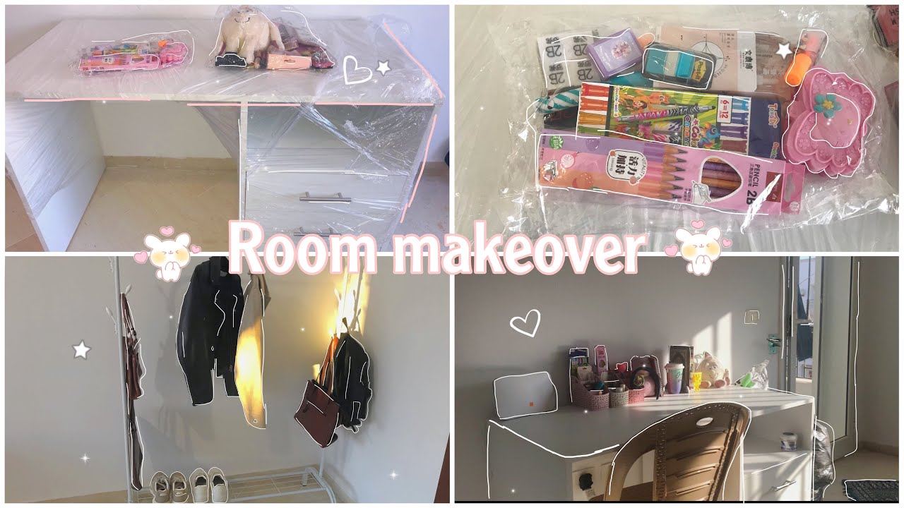 Room makeover 2025!🧸🤍*aesthetic room*| 미적 방 변신🎀♡ *책상 화장*