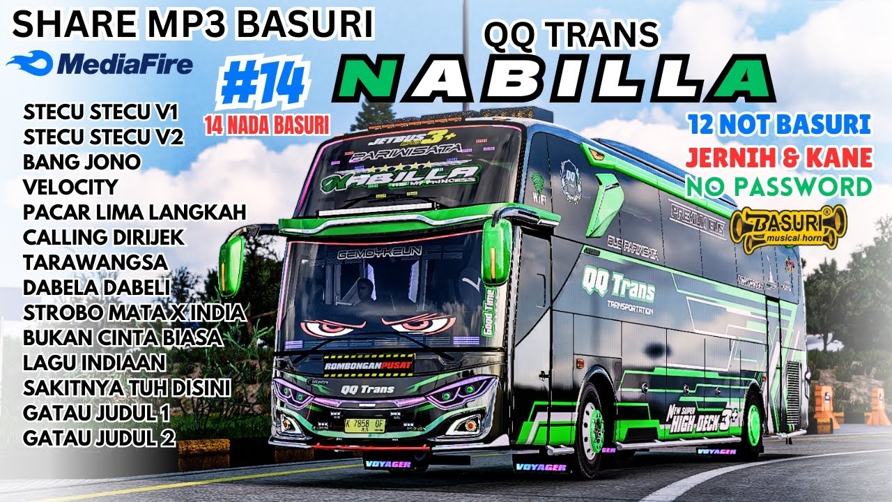 MOAL GAGAL 🤤 BASURI NABILLA QQ TRANS ‼️ MP3 BASURI BUSSID ‼️ BASURI 12 NOT